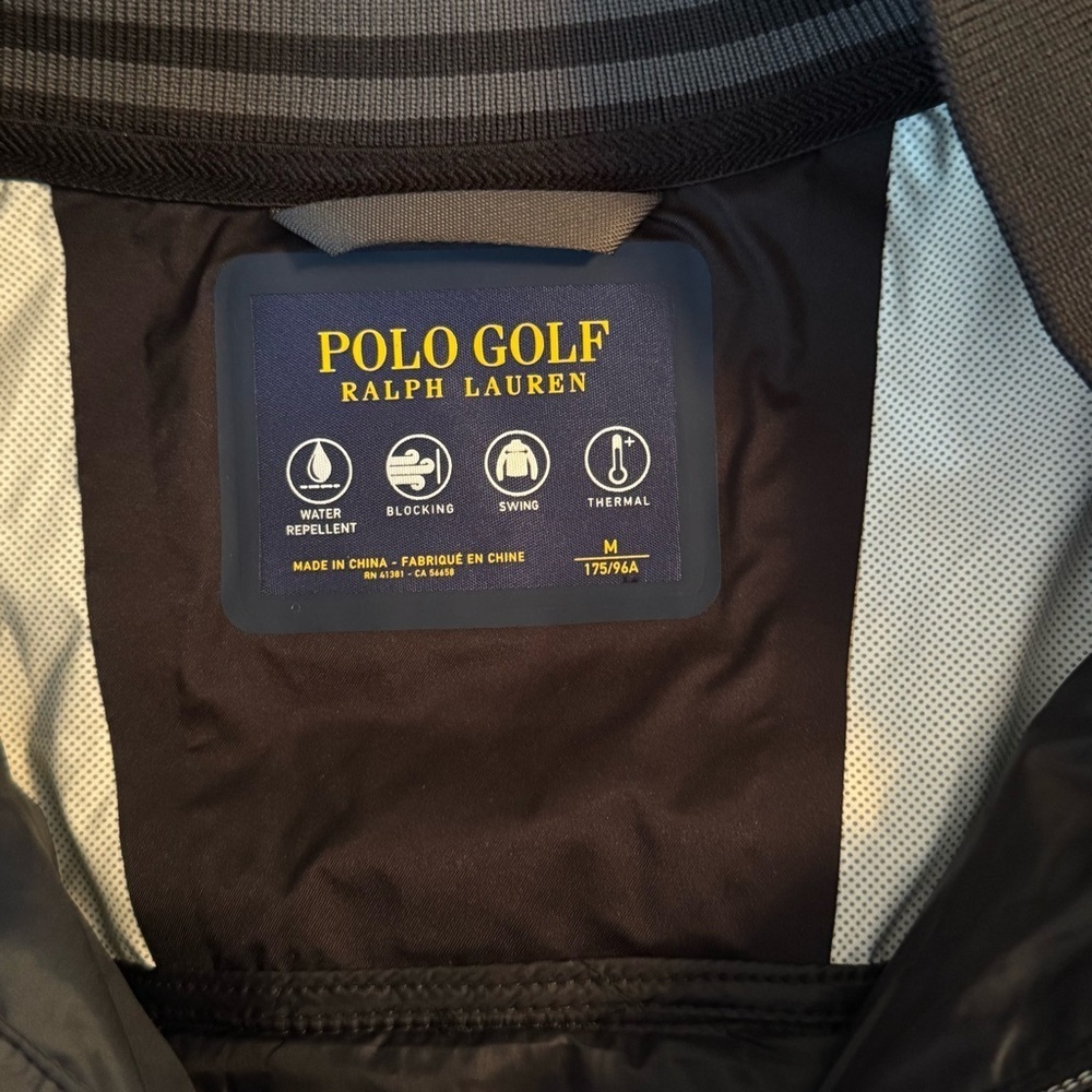 Polo Golf Ralph Lauren Mens Size M Black Waterproof Quilted Puffer Jacket Pony - Picture 6 of 15